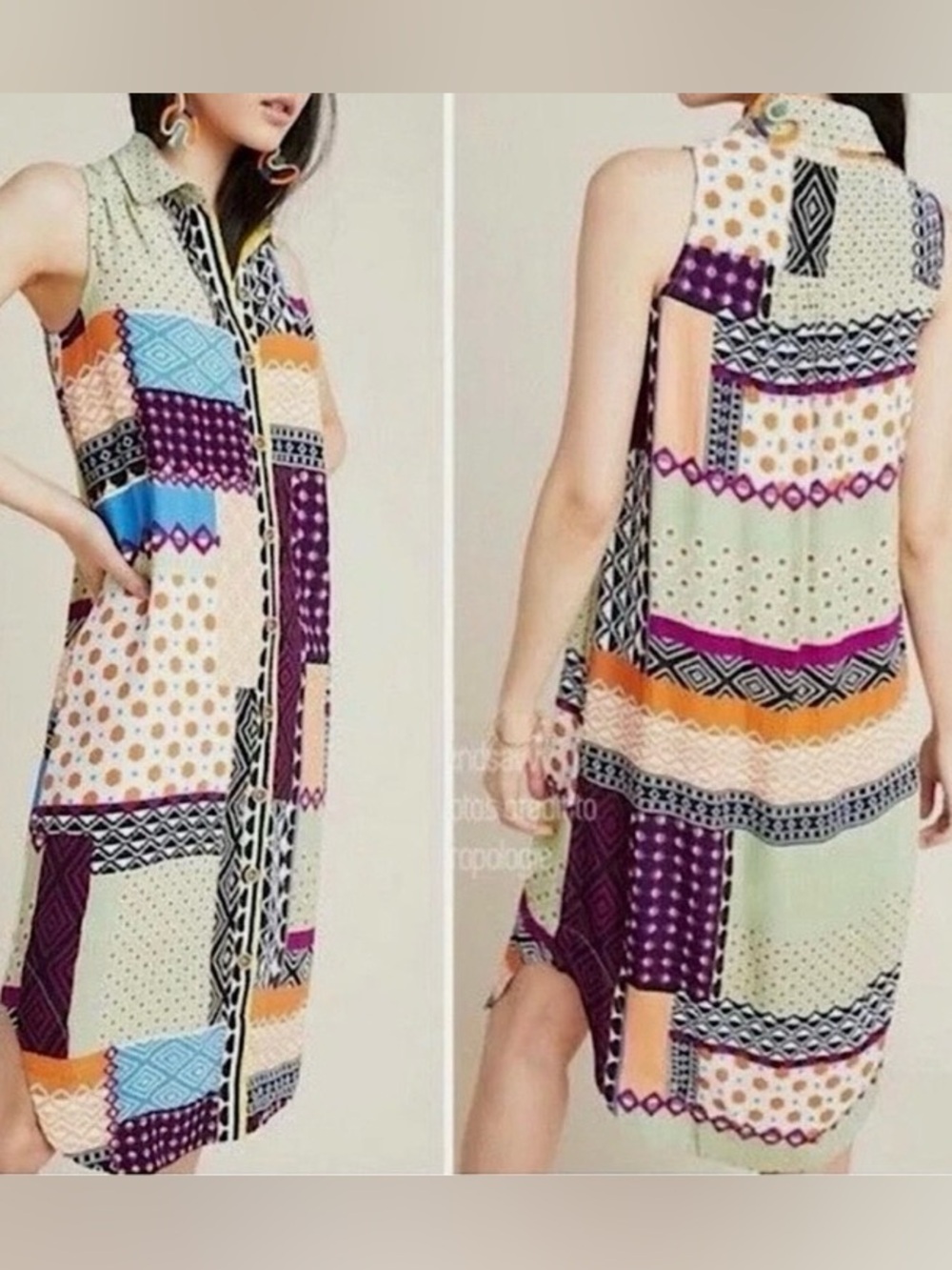 Anthropologie patchwork dress